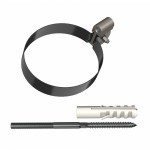 Хомут трубы металлический 140 мм ТехноНиколь/Verat 125/82 мм черный, 60 шт/упак