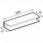 Финишный профиль для фасадных панелей светлый, шт