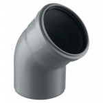 Отвод для внутренней канализации 45 градусов ПП 110 мм, шт