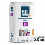 Штукатурка декоративная Bergauf Dekor Короед, зерно 2,5 мм, белая, 25 кг, шт Штукатурка декоративная Bergauf Dekor Короед, зерно 2,5 мм, белая, 25 кг, шт