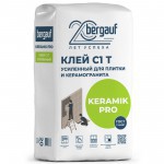 Клей Bergauf Keramik Pro Усиленный C1T для плитки и керамогранита, теплого пола 20 кг, шт