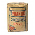 Штукатурка цементная Bergauf Praktik для наружных работ 30 кг, шт Штукатурка цементная Bergauf Praktik для наружных работ 30 кг, шт