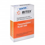 Штукатурно-клеевая смесь Bitex Fassadenkleber KLAR 1000 Winter ЗИМА для армирования и приклеивания утеплителей 25 кг, шт Штукатурно-клеевая смесь Bitex Fassadenkleber KLAR 1000 Winter ЗИМА для армирования и приклеивания утеплителей 25 кг, шт