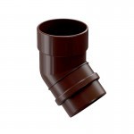 Колено трубы 45 градусов Docke Lux 140/100 мм Ral 8019 шоколад, шт Колено трубы 45 градусов Docke Lux 140/100 мм Ral 8019 шоколад, шт