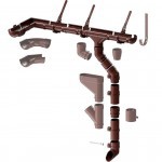 Кронштейн желоба металлический Docke Lux 140/100 мм Ral 8019 шоколад, шт