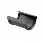 Соединитель желоба Docke Lux 140/100 мм Ral 7004 графит, шт Соединитель желоба Docke Lux 140/100 мм Ral 7004 графит, шт