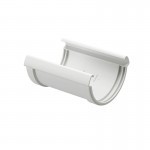 Соединитель желоба Docke Lux 140/100 мм Ral 9003 пломбир, шт