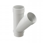 Тройник трубы Docke Lux 140/100 мм Ral 9003 пломбир, шт