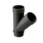 Тройник трубы Docke Lux 140/100 мм Ral 7004 графит, шт