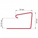 Профиль J ТехноНиколь для фасадных панелей серый 3 м, 24 шт/упак