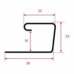 Профиль J ТехноНиколь для фасадных панелей Формлайт Кирпич песочный 3 м, 20 шт/упак