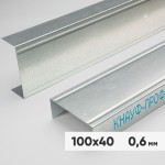 Профиль направляющий ПН Кнауф 100х40х3000 мм оцинкованный 0,6 мм, шт