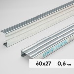 Профиль потолочный ПП Кнауф 60х27х3000 мм оцинкованный 0,6 мм, шт