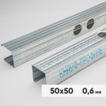 Профиль стоечный ПС Кнауф 50х50х3000 мм оцинкованный 0,6 мм, шт