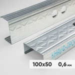 Профиль стоечный ПС Кнауф 100х50х3000 мм оцинкованный 0,6 мм, шт