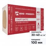 Минеральная вата Роквул Лайт Баттс 30-40 кг/м3 1000х600х100 мм, 5 шт/упак
