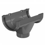 Воронка желоба ТехноНиколь Оптима 120/80 мм Ral 7024 серый, шт Воронка желоба ТехноНиколь Оптима 120/80 мм Ral 7024 серый, шт