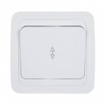 Выключатель проходной для скрытой проводки, одноклавишный, белый, шт Выключатель проходной для скрытой проводки, одноклавишный, белый, шт