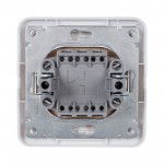 Выключатель проходной для скрытой проводки, одноклавишный, белый, шт