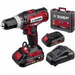 Дрель-шуруповерт Зубр 18 В, 2 АКБ, 2 Ач, в кейсе ДШЛ-185-22 Дрель-шуруповерт Зубр 18 В, 2 АКБ, 2 Ач, в кейсе ДШЛ-185-22