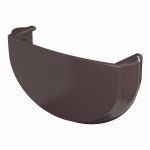 Заглушка желоба ТехноНиколь Оптима 120/80 мм Ral 8019 темно-коричневый, шт