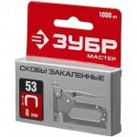 Скобы тип 53, 8мм, 1000 шт. ЗУБР, упак