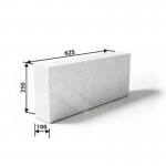 Газобетонный блок ИНСИ-БЛОК перегородочный D500 625х100х250 мм (120 шт/под; 1,875 м3/под), поддон