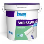 Краска Knauf Вайсванд моющаяся для стен и потолков белая матовая, база, 15 кг/10 л, шт