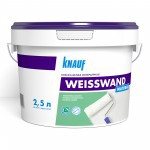Краска Knauf Вайсванд моющаяся для стен и потолков белая матовая, база С, 3 кг/2,2 л, шт