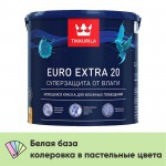 Краска Tikkurila/Tikkivala Euro Extra 20 для влажных помещений полуматовая, База А, 2,7 л, шт