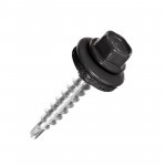 Саморез кровельный сверло 4,8х35 мм металл-дерево RAL 7024 графитовый серый, 250 шт/упак Саморез кровельный сверло 4,8х35 мм металл-дерево RAL 7024 графитовый серый, 250 шт/упак