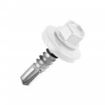 Саморез кровельный сверло 5,5х19 мм металл-металл RAL 9003 сигнальный белый, 250 шт/упак