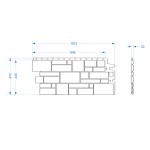 Панель фасадная Docke Burg под камень пшеничный 1072х472 мм (0,51 м2), шт