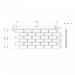 Панель фасадная Docke Berg под кирпич кирпичный 1032х460 мм (0,48 м2), шт