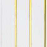 Панель ПВХ трехсекционная золото лак 3000х240х8 мм, 10 шт/упак