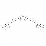 Конек плоский 0,45 мм 150х150х2000 мм ПЭ Ral 7024 серый гарфит, шт