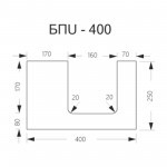 Газобетонный блок Поревит для перемычек D500 625х400х250 мм (12 шт/под; 0,75м3/под), поддон