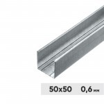 Профиль стоечный ПС 50х50х3000 мм оцинкованный 0,6 мм, шт