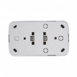 Розетка для открытой проводки, двойная, 16А, с заземлением, белая, шт