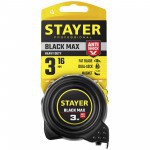 Рулетка 3м BlackMax Stayer ударостойкий обрезиненный корпус, шт