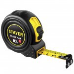 Рулетка 10м BlackMax Stayer ударостойкий обрезиненный корпус, шт