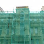 Сетка фасадная защитная SDM зеленая, 35 г/м2, 3х100 м, рул