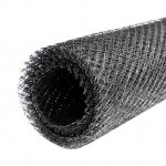 Сетка ЦПВС штукатурная оцинкованная, ячейка 25х25 мм, диагонали ячейки 50х20 мм, D0,5 мм, 1х10 м, рул