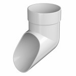 Слив трубы ТехноНиколь Оптима 120/80 мм Ral 9003 белый, шт Слив трубы ТехноНиколь Оптима 120/80 мм Ral 9003 белый, шт