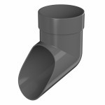 Слив трубы ТехноНиколь Оптима 120/80 мм Ral 7024 серый, шт