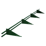 Снегозадержатель трубчатый Snegos Эконом 4 опоры 2 трубы Ral 6005 зеленый мох 1,2 мм 3 м, шт Снегозадержатель трубчатый Snegos Эконом 4 опоры 2 трубы Ral 6005 зеленый мох 1,2 мм 3 м, шт