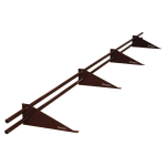 Снегозадержатель трубчатый Snegos Эконом 4 опоры 2 трубы Ral 8017 шоколадно-коричневый 1,2 мм 3 м, шт Снегозадержатель трубчатый Snegos Эконом 4 опоры 2 трубы Ral 8017 шоколадно-коричневый 1,2 мм 3 м, шт