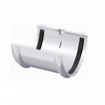 Соединитель желоба ТехноНиколь/Verat 125/82 мм Ral 9003 белый, шт Соединитель желоба ТехноНиколь/Verat 125/82 мм Ral 9003 белый, шт