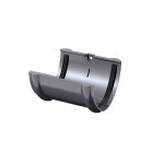 Соединитель желоба ТехноНиколь/Verat 125/82 мм Ral 7024 серый, шт