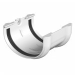 Соединитель желоба ТехноНиколь Оптима 120/80 мм Ral 9003 белый, шт Соединитель желоба ТехноНиколь Оптима 120/80 мм Ral 9003 белый, шт